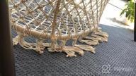 img 1 attached to Grassman Hammock Chair Macrame Swing, Macrame Indoor Outdoor Hanging Chair Swing Handmade Knitted Mesh Two Person review by Anthony Cano