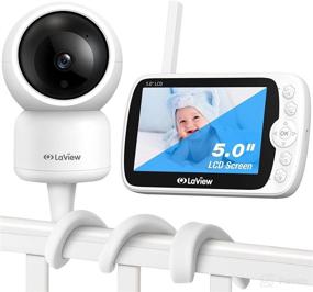 img 4 attached to 👶 LaView 5" Color LCD Screen Baby Monitor with Mount: HD Camera, Pan-Tilt, Night Vision, Two-Way Talk, Lullabies
