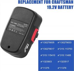 img 2 attached to Ni-Mh 19.2V 3.6Ah Replacement Battery For Craftsman Diehard C3 130279005, 130279003, 315.113753, 315.115410, 315.11485 1323903 1323517 11375 11376 Cordless Power Tools