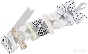 img 1 attached to 🎀 Boutique Baby Girls Toddler Hair Bow Clips Barrettes with Hair Bows Holder - BonnyGirl Collection