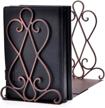 luxury retro bookends - artkingdome desk holder racks w/padding gift for school library decor logo