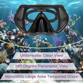 img 3 attached to Исследуйте глубины океана с набором для подводного плавания и дайвинга от WACOOL с функцией антизапотевания для взрослых, подростков и детей.