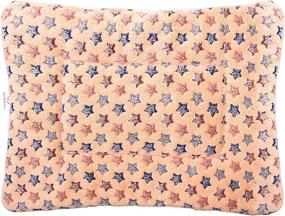 img 3 attached to FJWYSANGU Fluffy Pet Cat Blanket: Soft Coral Velvet Cushion Mat for Warmth & Comfort (L, Beige)