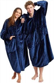 img 4 attached to Stay Warm And Cozy With Aubliss Oversized Hooded Blanket Sweatshirt - Perfect Gift For Men And Women!