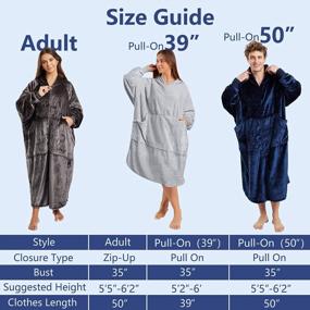 img 1 attached to Stay Warm And Cozy With Aubliss Oversized Hooded Blanket Sweatshirt - Perfect Gift For Men And Women!