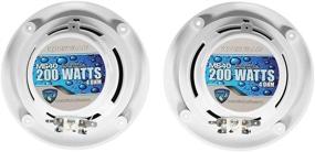 img 1 attached to 🚤 Rockville Pair MS40W: Compact and Powerful 4" 200 Watt Marine Boat Speakers in White