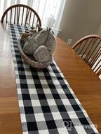 картинка 1 прикреплена к отзыву Washable And Reusable Buffalo Plaid Checkered Table Runner For Indoor Or Outdoor Use от Robert Byrd