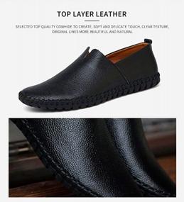 img 2 attached to 👞 Premium Men's Genuine Leather Loafer Shoes: Slip On, Soft & Comfortable Walking and Driving Shoes