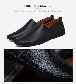 img 1 attached to 👞 Premium Men's Genuine Leather Loafer Shoes: Slip On, Soft & Comfortable Walking and Driving Shoes