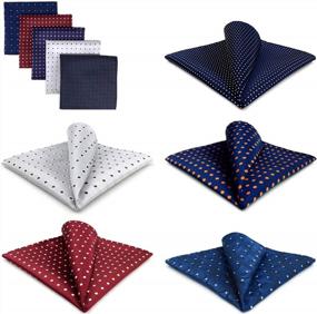 img 3 attached to 5-Piece Men'S Silk Pocket Square Handkerchiefs Set By SHLAX&WING