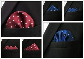 img 1 attached to 5-Piece Men'S Silk Pocket Square Handkerchiefs Set By SHLAX&WING