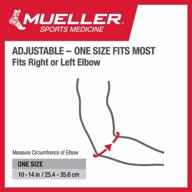 🎾 mueller tennis elbow support brace with gel pad - black, size adaptable (1 unit) логотип