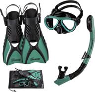 4-piece snorkeling set with anti-fog technology - seavenger hanalei logo