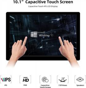 img 2 attached to Thinlerain Portable Resolution Touchscreen External 10.1", 60Hz, Touch Screen, Built-In Speakers, Glossy Screen, HD