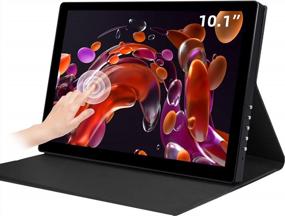 img 4 attached to Thinlerain Portable Resolution Touchscreen External 10.1", 60Hz, Touch Screen, Built-In Speakers, Glossy Screen, HD