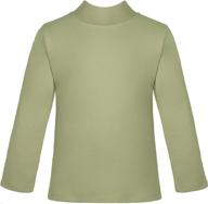 stylish lovetti sleeve turtleneck cotton t shirt for girls' clothing: tops, tees & blouses at your fingertips! logo