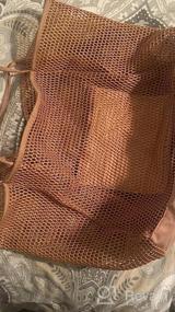 img 6 attached to Stylish And Practical: HOXIS Mesh Beach Tote - Perfect Shoulder Handbag For Women