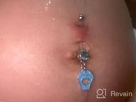 img 1 attached to 38Mm QWALIT Maternity Belly Button Rings - Flexible Bioplast Navel Piercing Bar For Pregnant Women And Girls With Dangle Design; Clear Retainer Included In 32Mm, 36Mm, And 38Mm Sizes review by Nadine Glaser