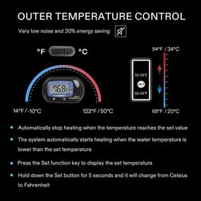 img 2 attached to 🐠 100W VIVOSUN Submersible Aquarium Heater Combo with External Temperature Controller, Intelligent LED Temperature Display and Thermometer, Titanium Fish Tank Heaters