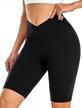 get your workout on in style with hi clasmix high waisted biker shorts for women - perfect for yoga, running and more! logo