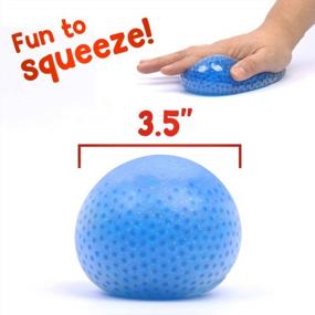 img 2 attached to Jumbo Sensory Stress Ball For All Ages - Colorful Water Beads Anti-Stress & Anxiety Relief Toy For Autism, ADHD, ADD, And OCD