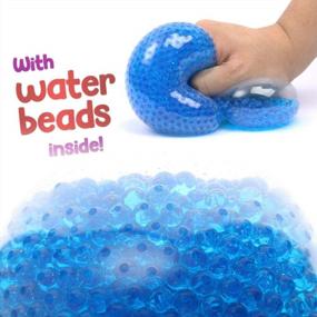 img 3 attached to Jumbo Sensory Stress Ball For All Ages - Colorful Water Beads Anti-Stress & Anxiety Relief Toy For Autism, ADHD, ADD, And OCD