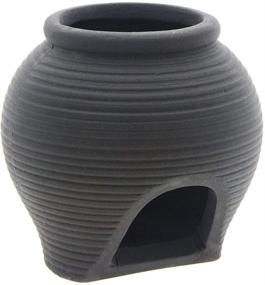 img 4 attached to 🐠 Saim Ceramic Jar Aquarium Decorations: Black Fish Tank Cichlid Cave Breeding Cones for Betta Fish, Amano Shrimp, Cichlid - Bonsai Hideaway to Play, Rest and Hide