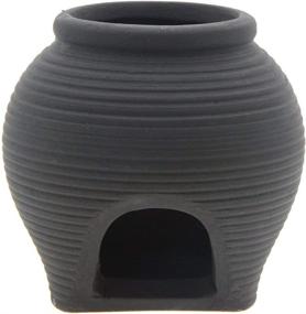 img 1 attached to 🐠 Saim Ceramic Jar Aquarium Decorations: Black Fish Tank Cichlid Cave Breeding Cones for Betta Fish, Amano Shrimp, Cichlid - Bonsai Hideaway to Play, Rest and Hide