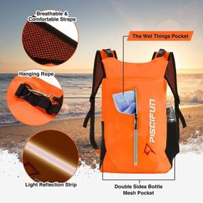 img 2 attached to Piscifun LT Dry Bag Waterproof, Floating Dry Backpack, Lightweight Waterproof Dry Bag With Waist Pouch And Phone Case For Kayaking, Camping, Beach, Boating & Swimming For Men & Women 10L,20L,30L,40L