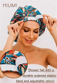 img 3 attached to Waterproof Reusable Shower Cap for Women - HIUMI: Your Ultimate Bath Essential