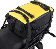 20l waterproof motorcycle rear seat bag by rupse - quick installation & multifunctional | yellow logo