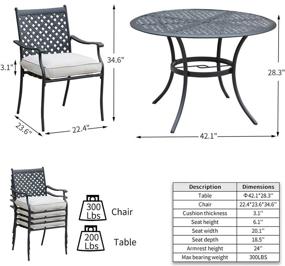 img 3 attached to 5-Piece Heavy Duty PatioFestival Outdoor Dining Set - Round Tabletop & 4 Stackable Chairs
