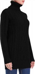 img 1 attached to PrettyGuide Women'S Plus Size Turtleneck Cable Knit Tunic Sweater - Cozy & Long