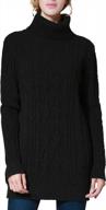 prettyguide women's plus size turtleneck cable knit tunic sweater - cozy & long logo