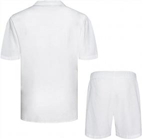 img 3 attached to Stay Cool And Comfortable: Men'S Linen Shirt And Drawstring Pants With Pockets