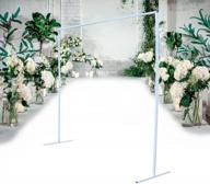 gdrasuya10 22m 6.56ft wedding arch, party backdrop stand door background wrought iron decorative props flower rack balloon arch curtain frame (white) logo