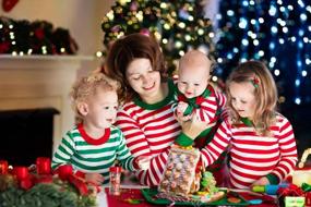 img 2 attached to Хлопковый семейный рождественский пижамный комплект для женщин, мужчин и детей - пижамы с длинными рукавами Jammies