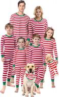 хлопковый семейный рождественский пижамный комплект для женщин, мужчин и детей - пижамы с длинными рукавами jammies логотип