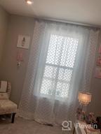 img 1 attached to Off-White Sheer Window Curtains With Pom Pom Embroidery - DriftAway Olivia White Voile Chiffon, Set Of 2 Panels With Rod Pocket, 52"X 84 review by Matthew Rodenbaugh