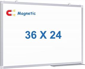 img 4 attached to Magnetic Whiteboard For Home, Office, And Classroom - 36X24 Inches With Aluminum Frame And Easy Wall Mounting