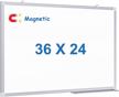 magnetic whiteboard for home, office, and classroom - 36x24 inches with aluminum frame and easy wall mounting logo