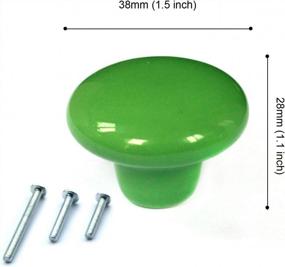 img 3 attached to Upgrade Your Decor With Huamulan'S 15-Piece Green Ceramic Knob Set: Perfect For Cabinets, Drawers, And More!