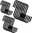 24 pack of heavy duty black s-shaped hangers for kitchen, bathroom, bedroom, and office - assorted sizes (small, medium, large) - yourgift brand logo
