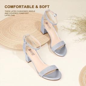 img 2 attached to IDIFU Women'S Chunky Sandals With Low Block Heels And Ankle Strap For Wedding Dress Pump Shoes - SEO Optimized