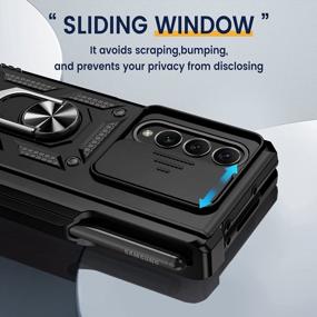 img 2 attached to Чехол для Samsung Galaxy Z Fold 4 5G 2022: Goton [Крышка для выдвижной камеры][Подставка на 360°] [Защита шарнира][Защитная пленка для экрана][Держатель для S-ручки][Защита военного класса]