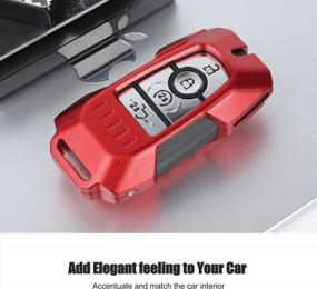img 1 attached to Protect Your Ford F150 Key With Voodonala'S Top Aluminum Alloy Key Case Cover - Compatible With 2021/2022 Models - Red Shell
