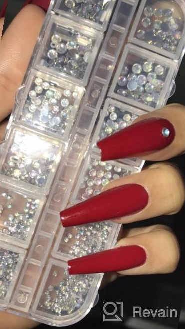 img 1 attached to Get Glamorous Nails With LoveOurHome'S Premium Acrylic Nail Kit - 600 Soft Gel X Short Almond Tips And Iridescent Glitter Powder! review by Greg Case