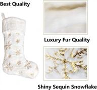 add festive charm to your home with aogu's sequin snowflake christmas stockings - set of 3! логотип