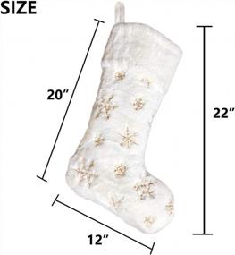 img 3 attached to Add Festive Charm To Your Home With AOGU'S Sequin Snowflake Christmas Stockings - Set Of 3!