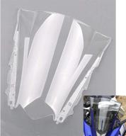 windshield windscreen double bubble for yamaha yzf r3 r25 2014-2018 2014 2015 2016 2017 2018 (clear) logo